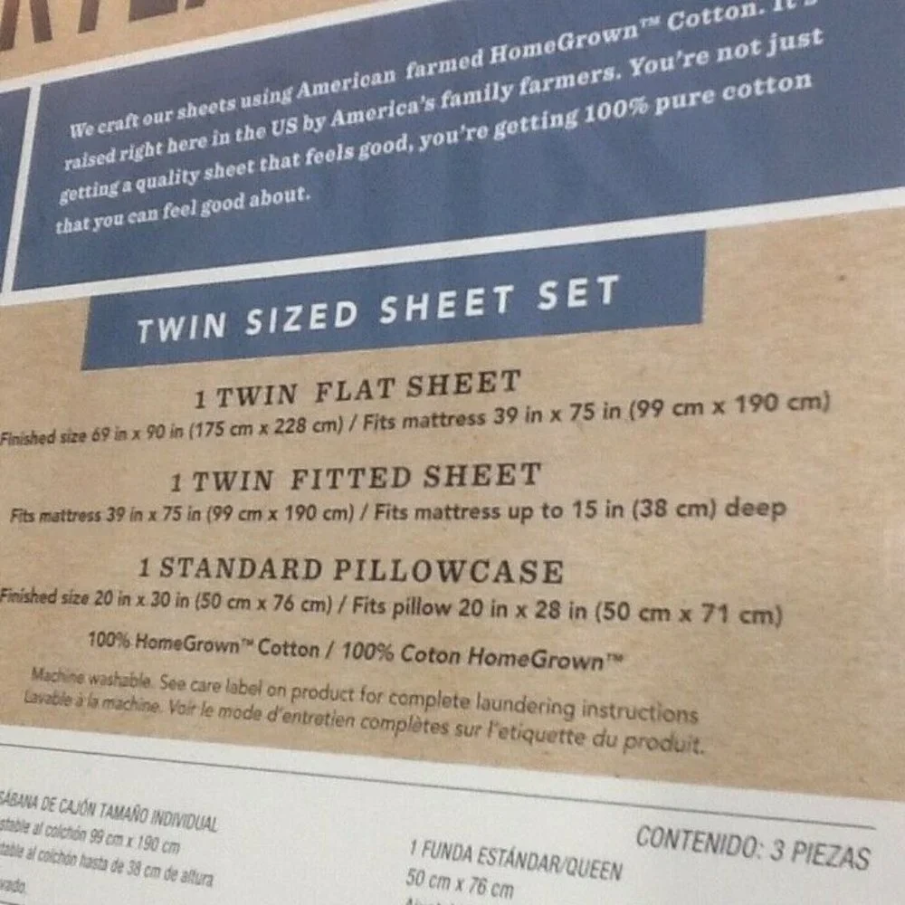 new 3-piece PURPLE Heartland 400 TC 100% Cotton Satee-Weave TWIN Sheet Set